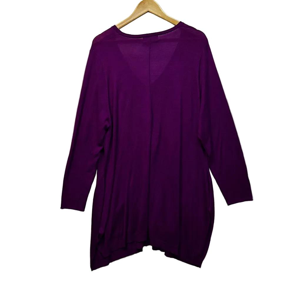 Taking Shape Purple Knit Longline Top Jumper - Size 18