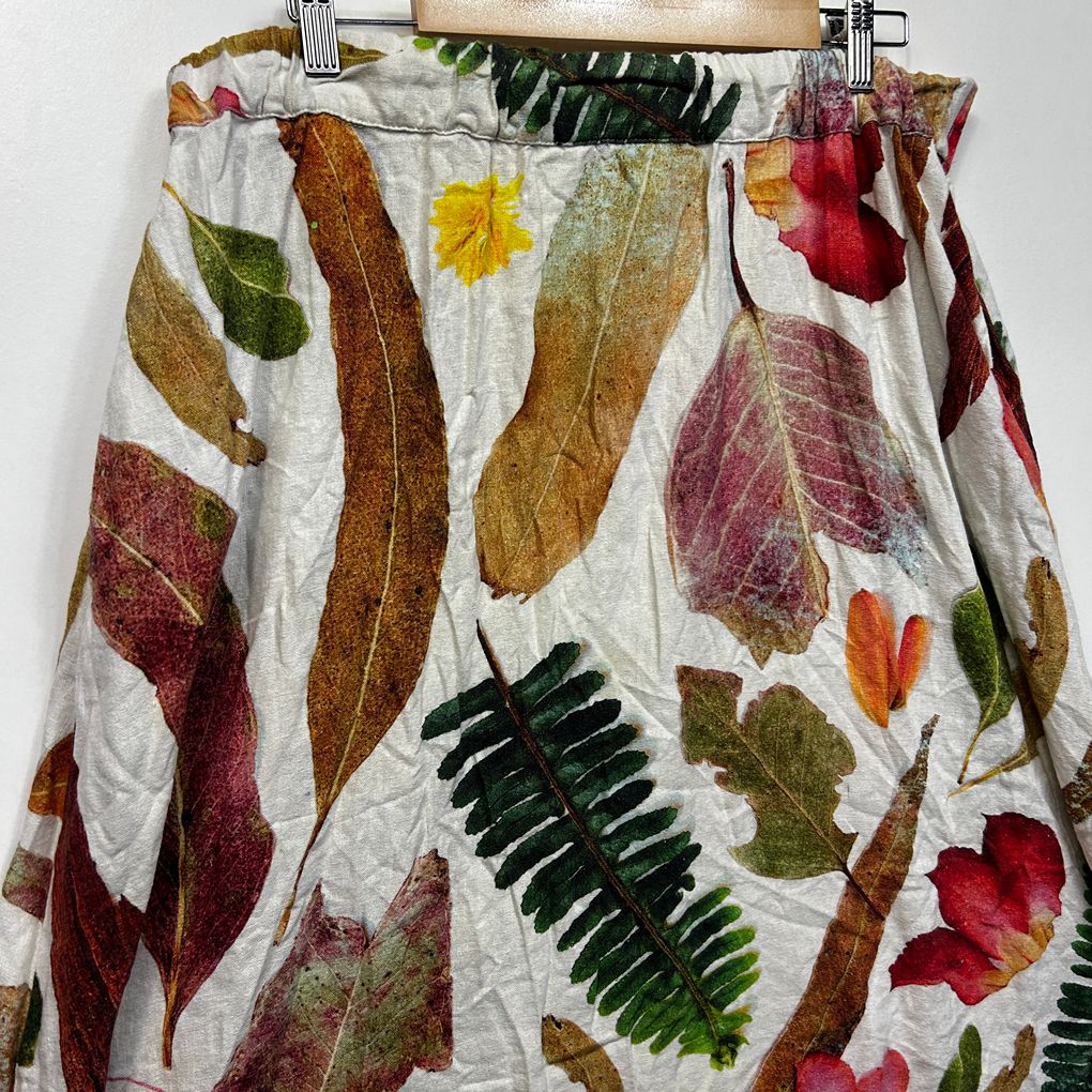 Jericho Road Clothing Linen Floral Skirt - Size 18