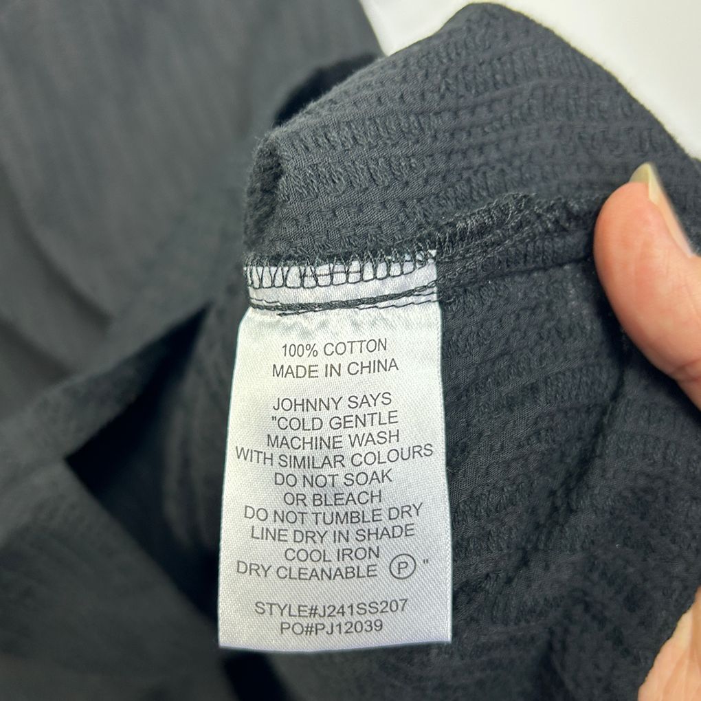 Johnny Bigg Black Cotton Shirt - Size 2XL