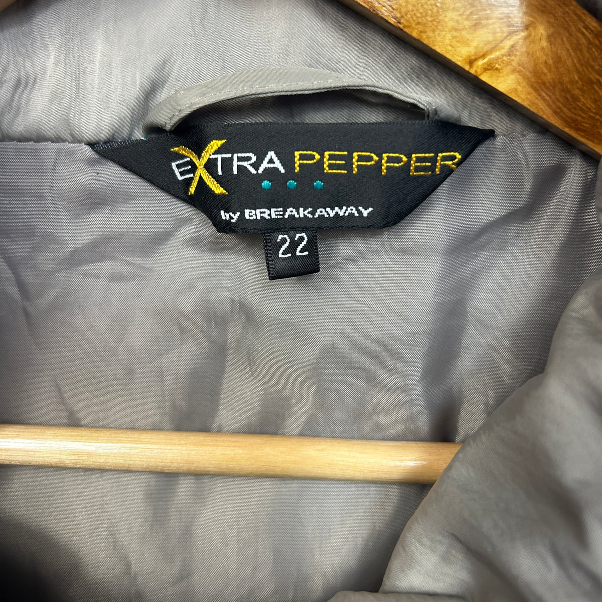Black Pepper Grey Plus Size Jacket with Hood - Size 22