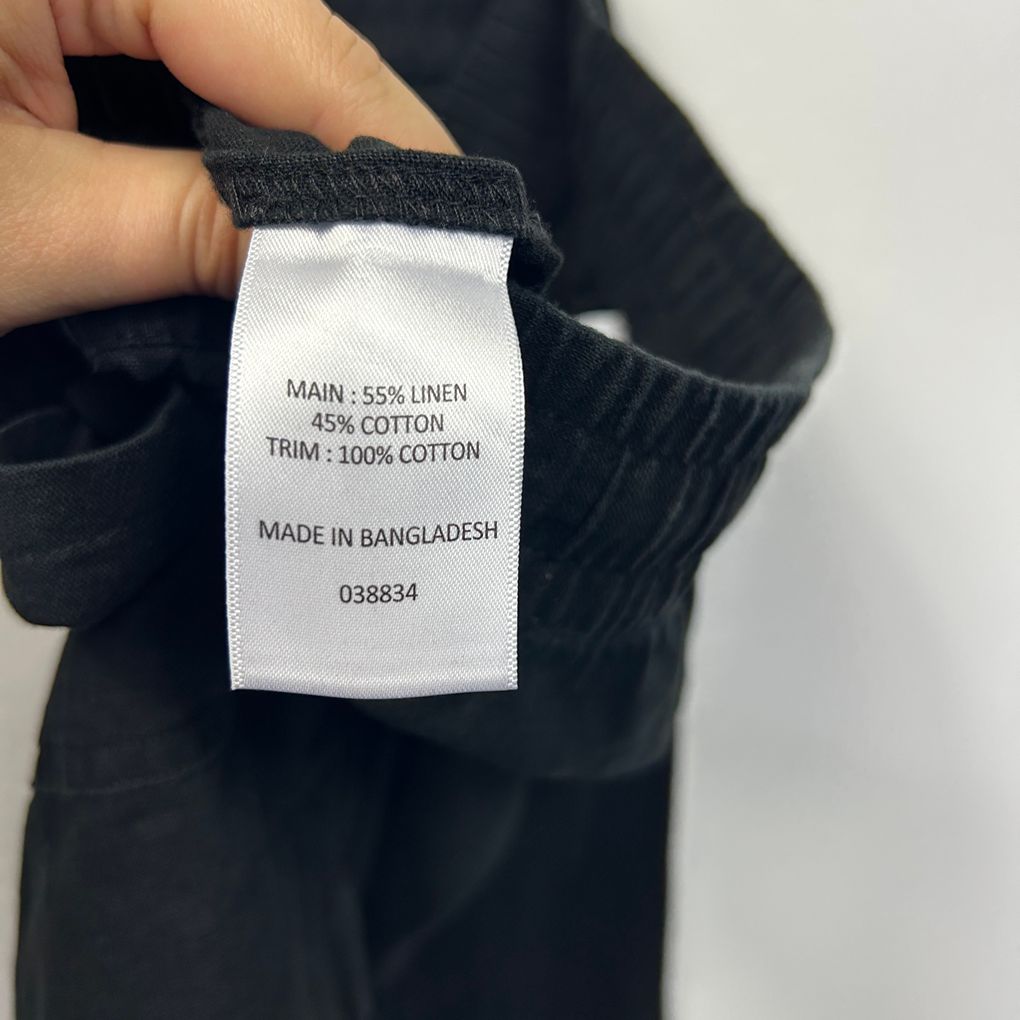 Sussan Black Plus Size Linen Shorts - Size 20