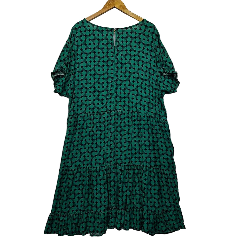 Autograph Green Spot Dress - Size 18