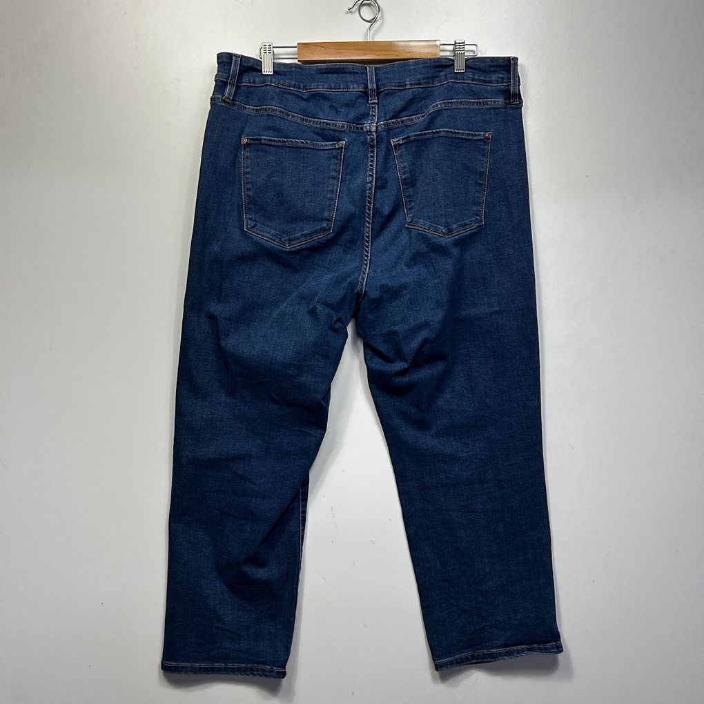 Just Jeans Blue Reformed Sky High Cropped Jeans - Size 18