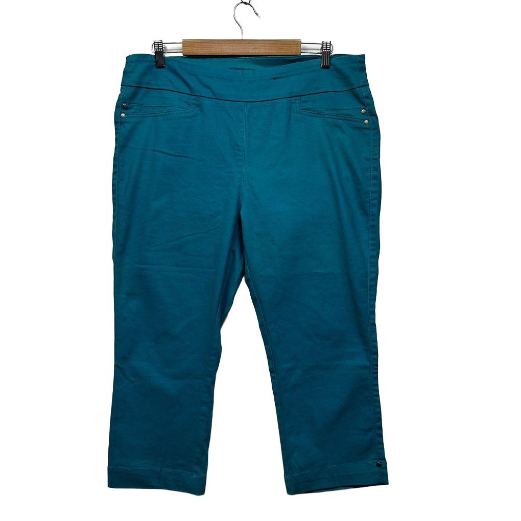 Millers Teal Cropped Pants - Size 16