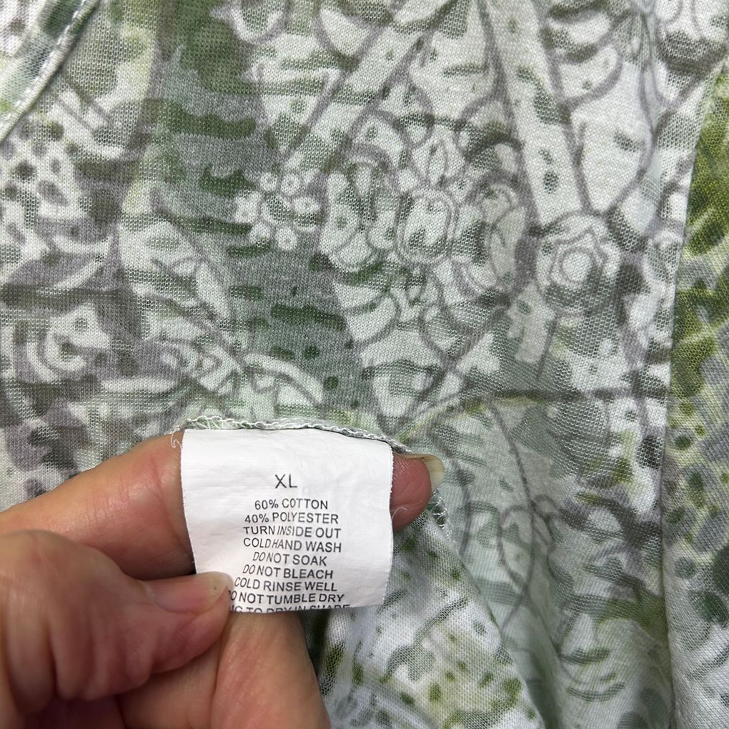 W.Lane Green Cotton Top - Size XL