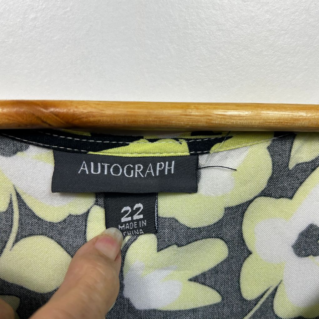 Autograph Black and Yellow Floral Dress - Size 22