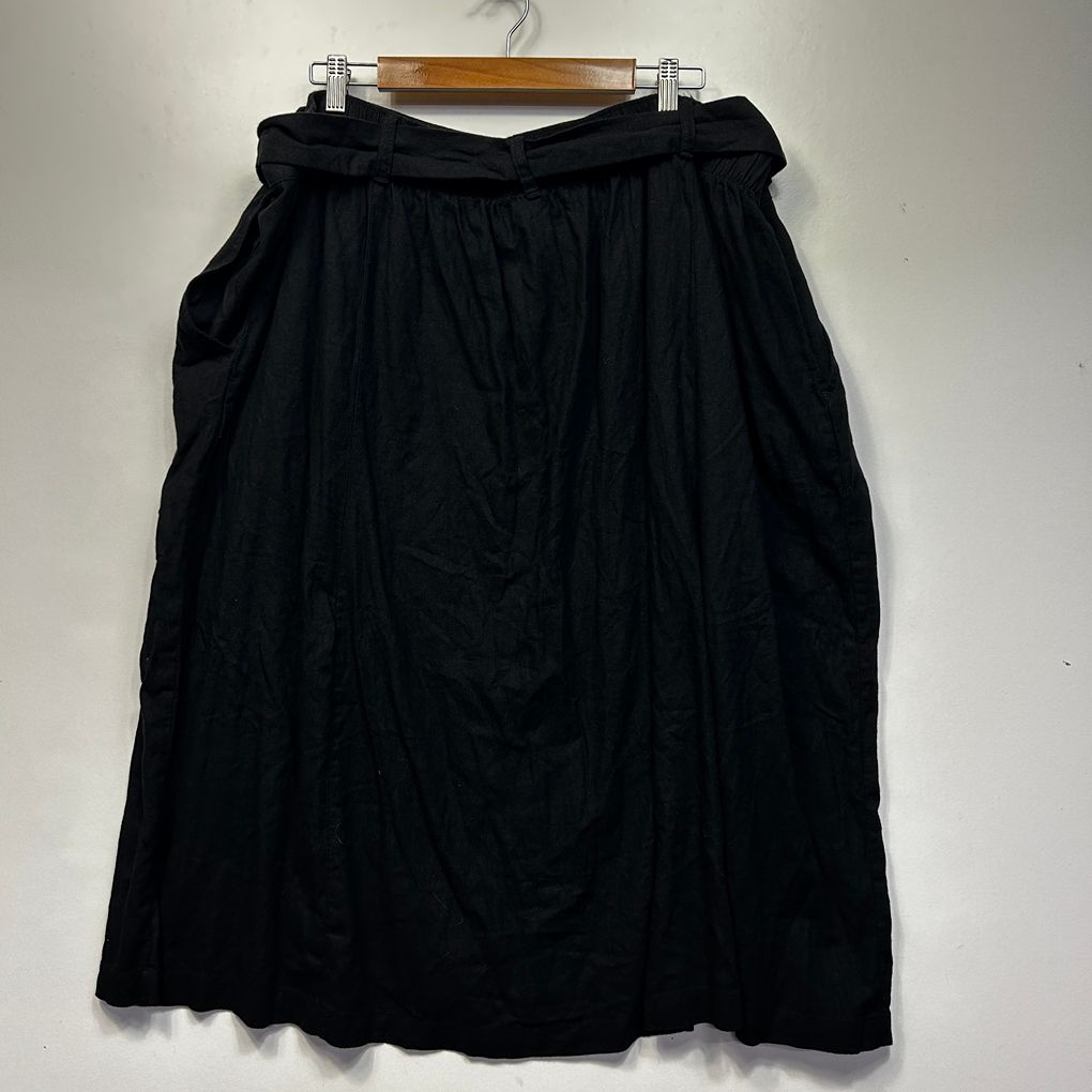 Anko Linen Blend Black Skirt - Size 26