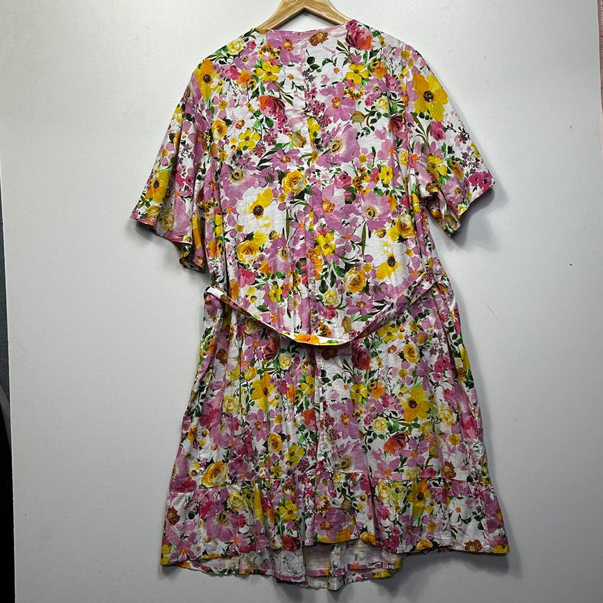 Anko Multicoloured Plus Size Wrap Dress - Size 24