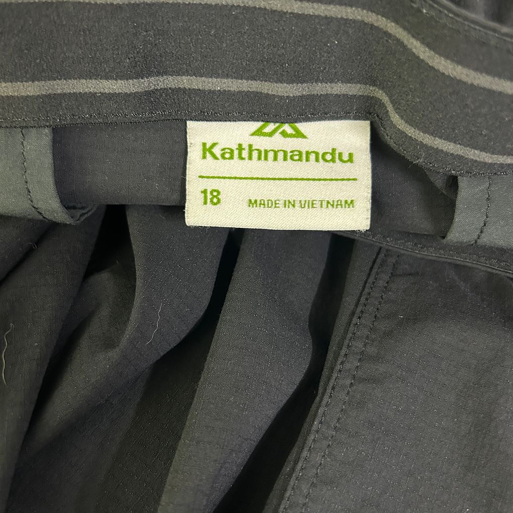 Kathmandu Black Cropped Cargo Pants - Size 18