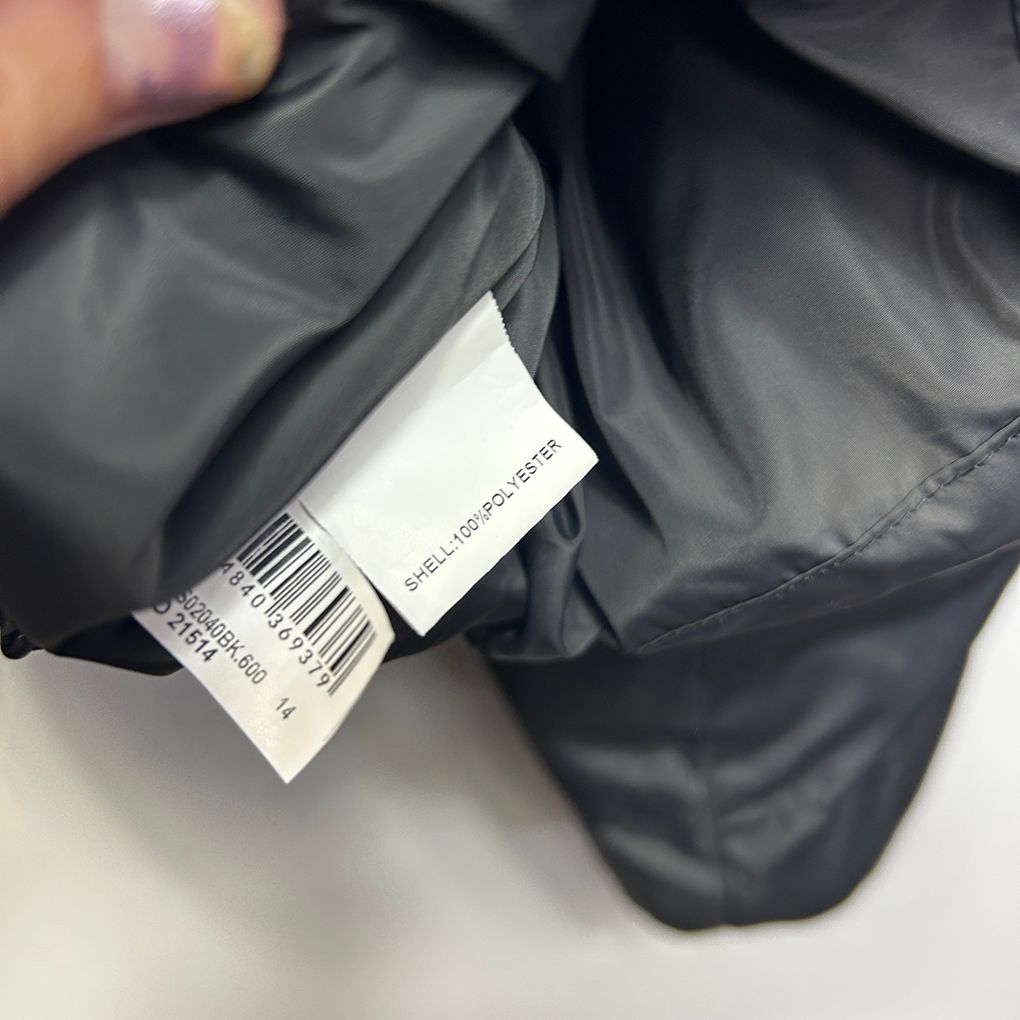 Dissh Black Puffer Cropped Jacket - Size 14
