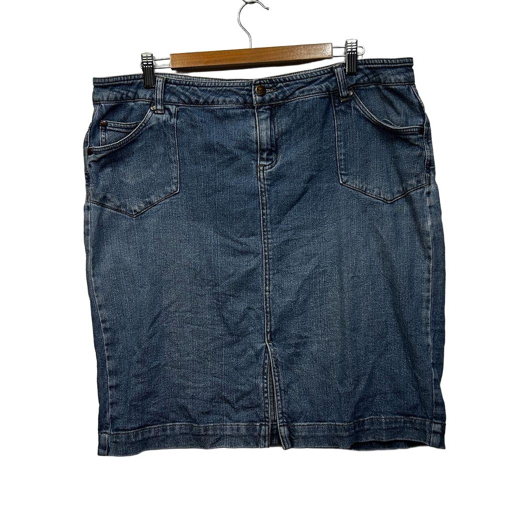 Xrd Denim Blue Cotton Skirt - Size 16