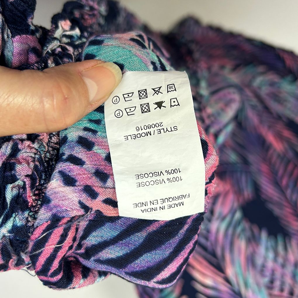 Millers Purple Palm Print Kaftan Top - Size 20