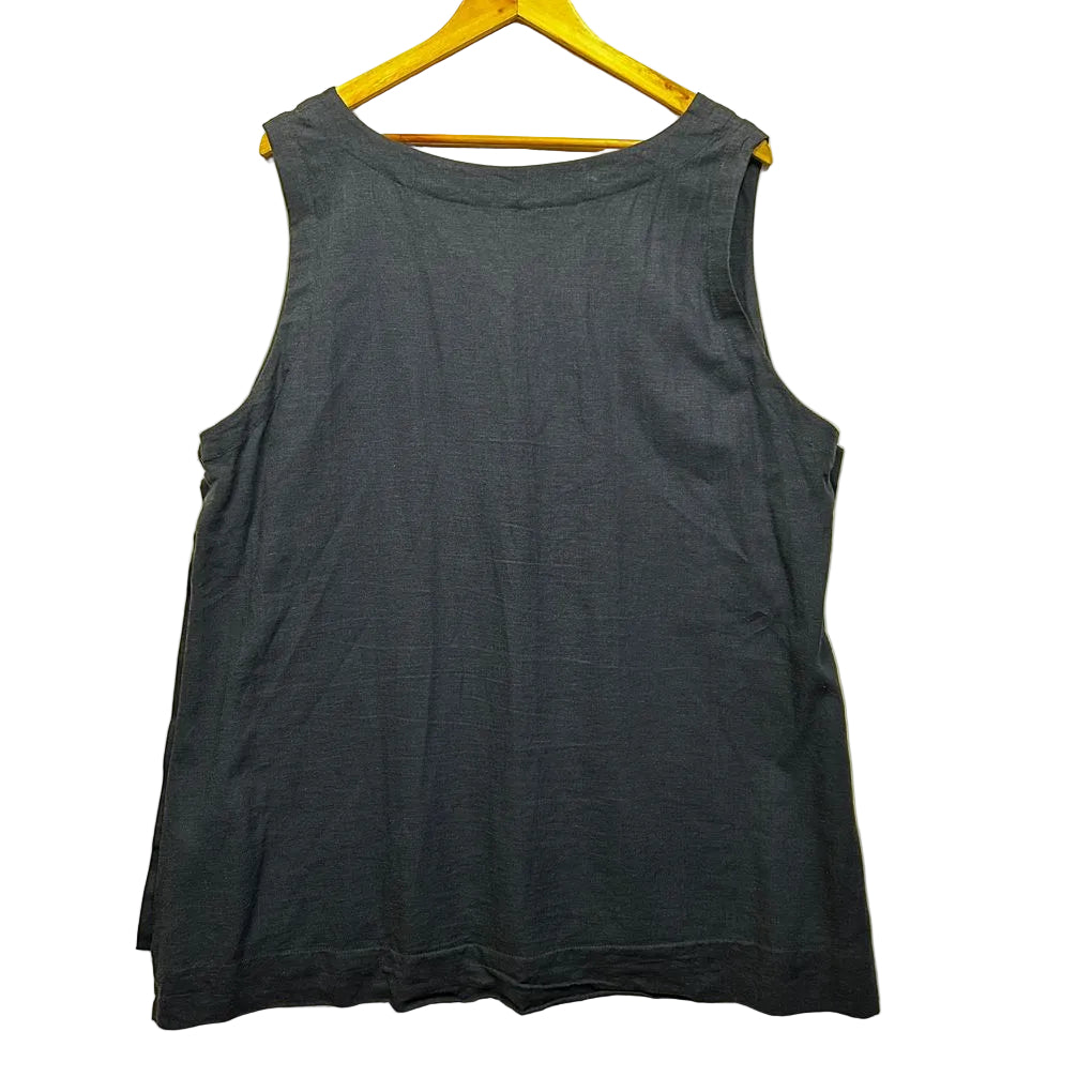 Autograph Navy Linen Top - Size 20