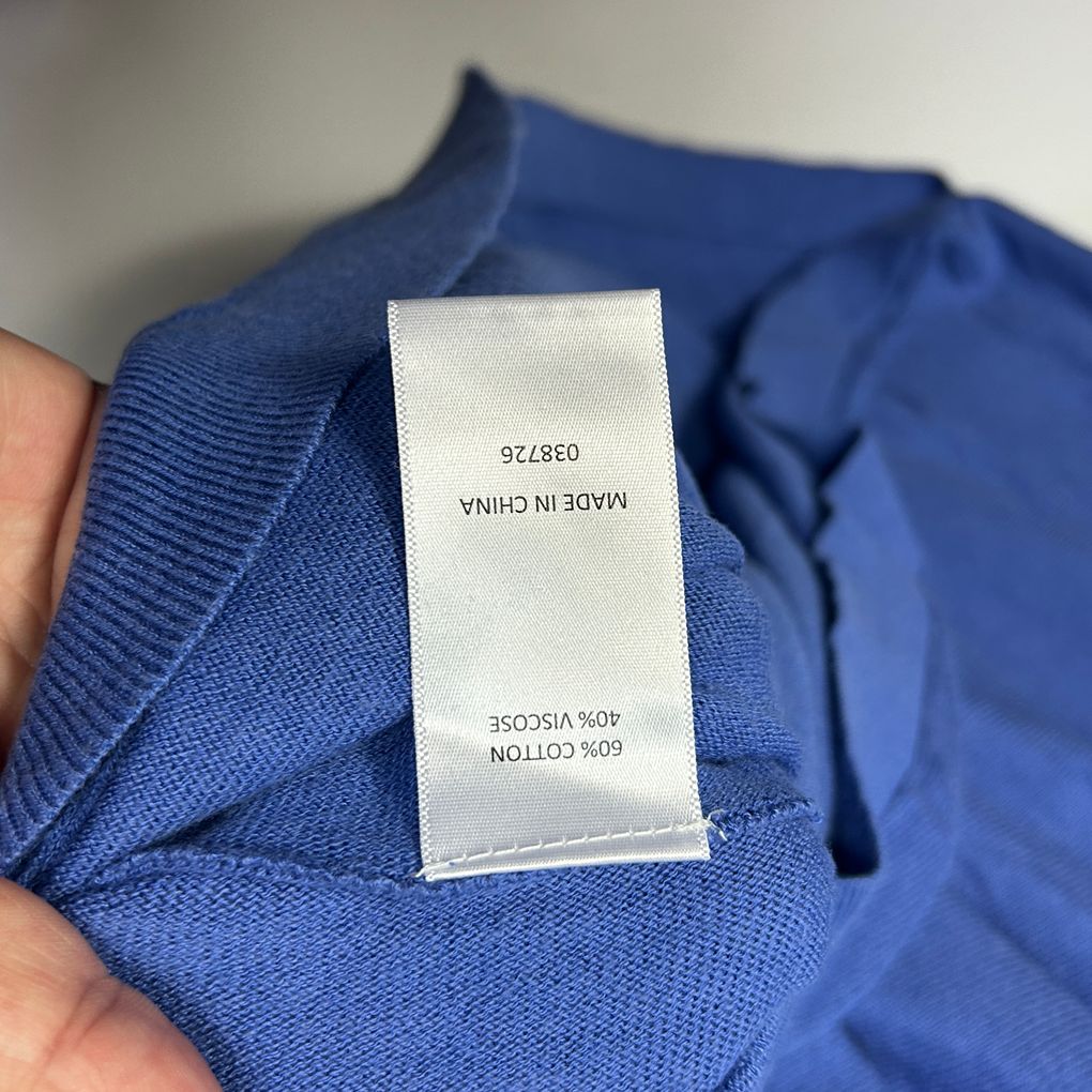 Sussan Blue Cotton Knit Top Jumper - Size L