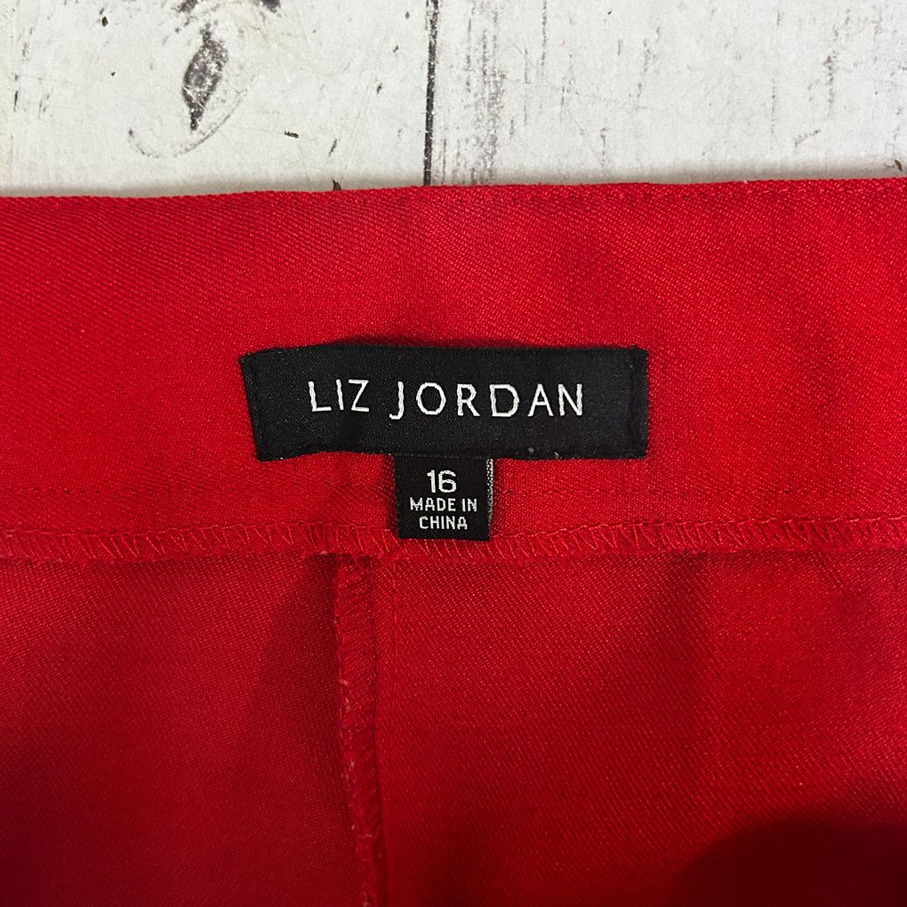 Liz Jordan Red Pants - Size 16
