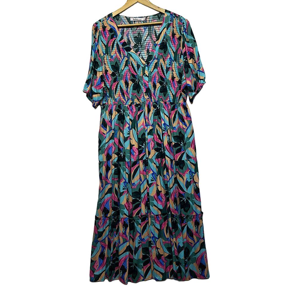 Boho Australia Multicoloured Maxi Dress - Size XL