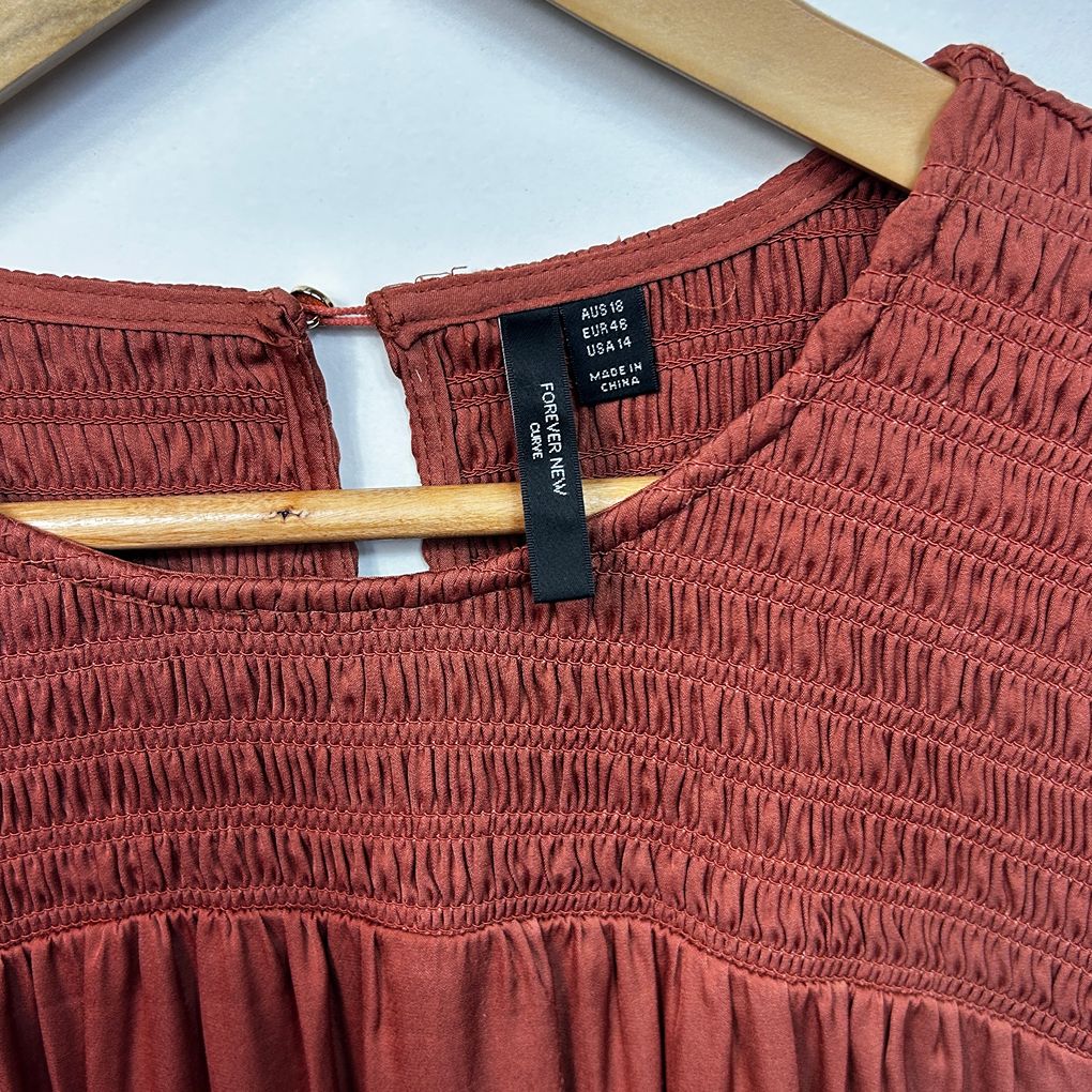 Forever New Rust Dress - Size 18