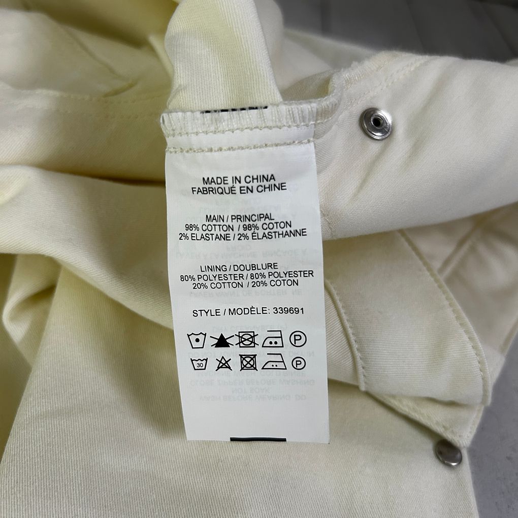 Heine Light Yellow Studded Cotton Pants - Size 18/20
