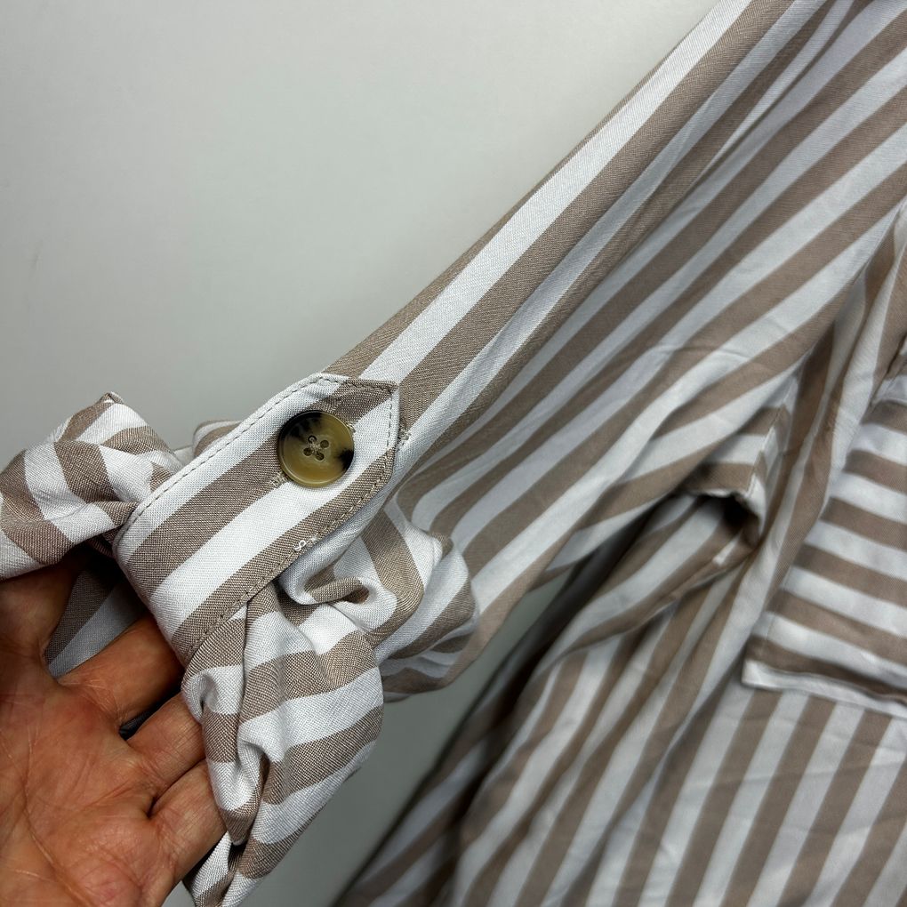 Target Beige Striped Shirt - Size 18