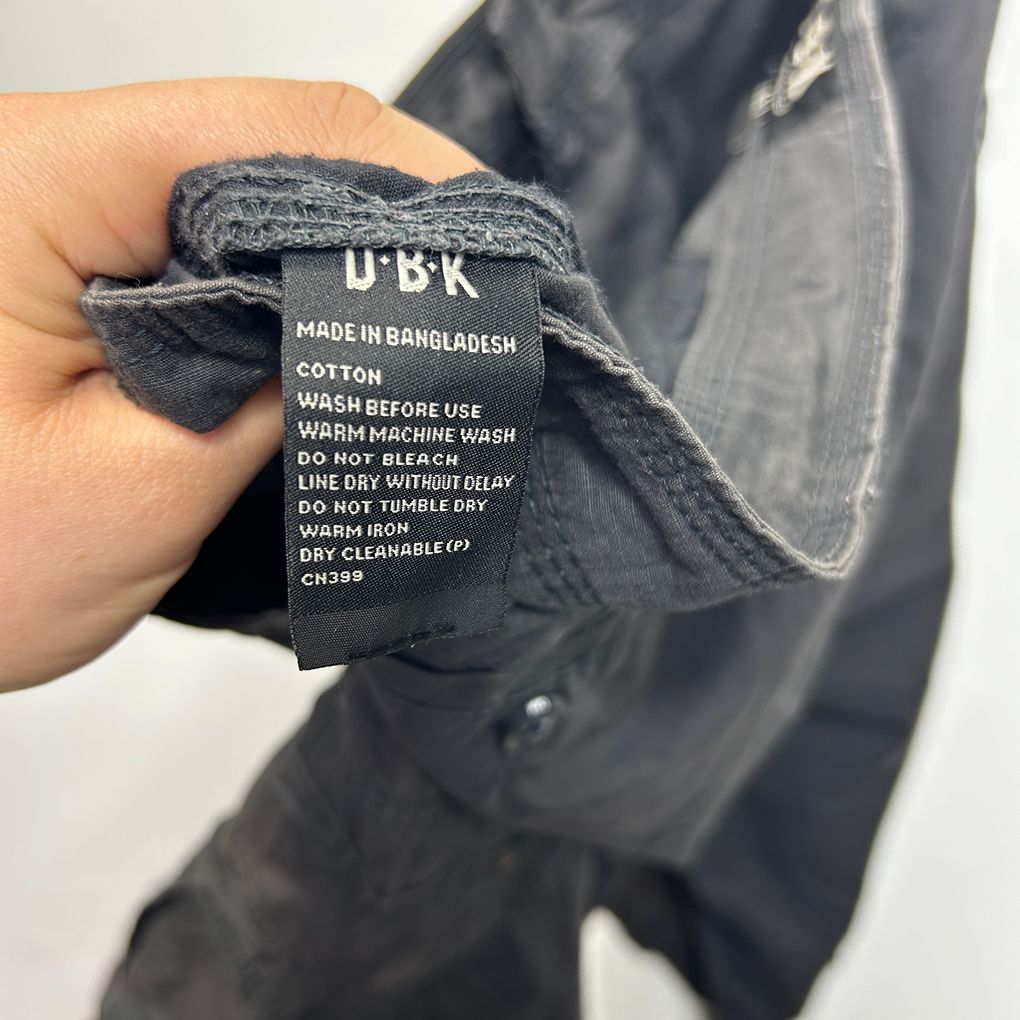 DBK Originals Black Cotton Cargo Shorts - Size 117 (fault Fading)