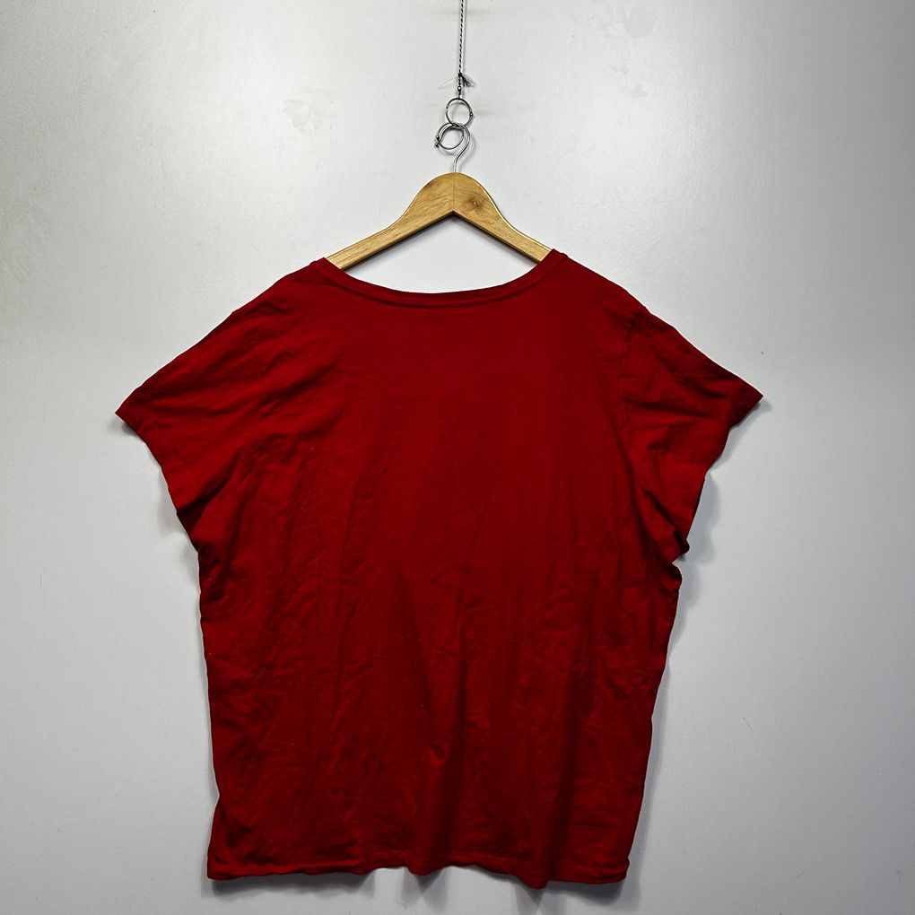 Ed-it-ed Red Plus Size Christmas Cotton Tee - Size 26
