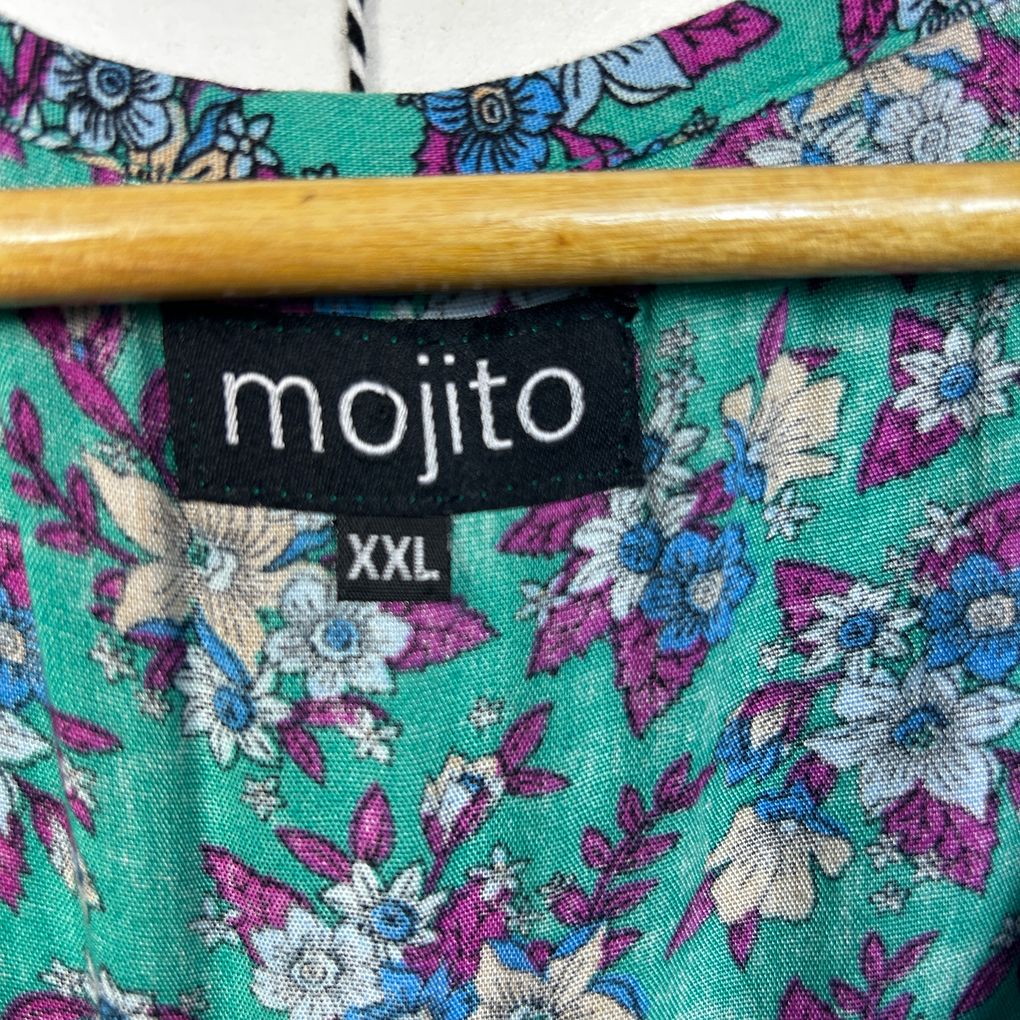 Mojito Green Floral Boho Plus Size Dress - Size XXL