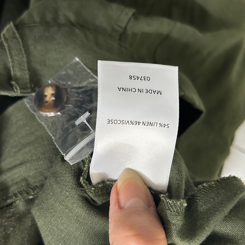 Sussan Olive Green Linen Skirt - Size 14