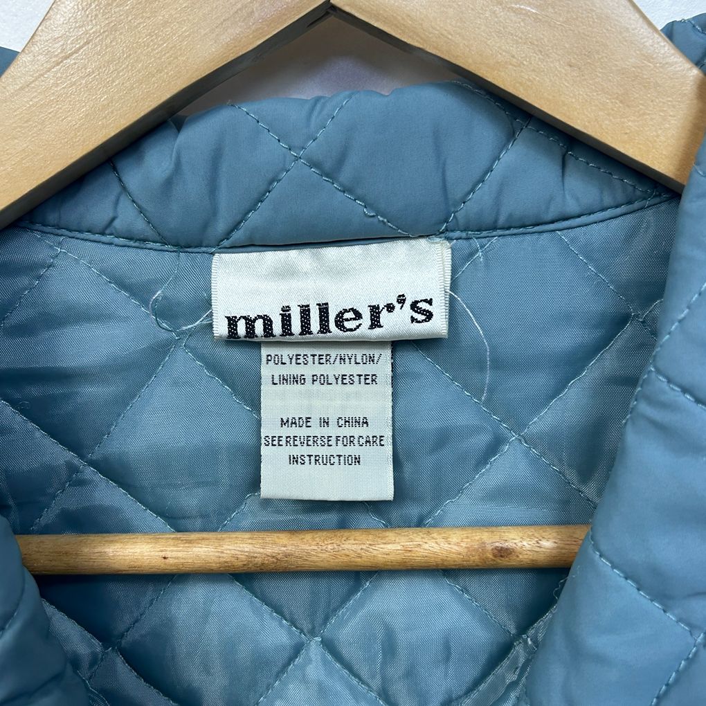 Millers Teal Quilted Jacket - Size 18