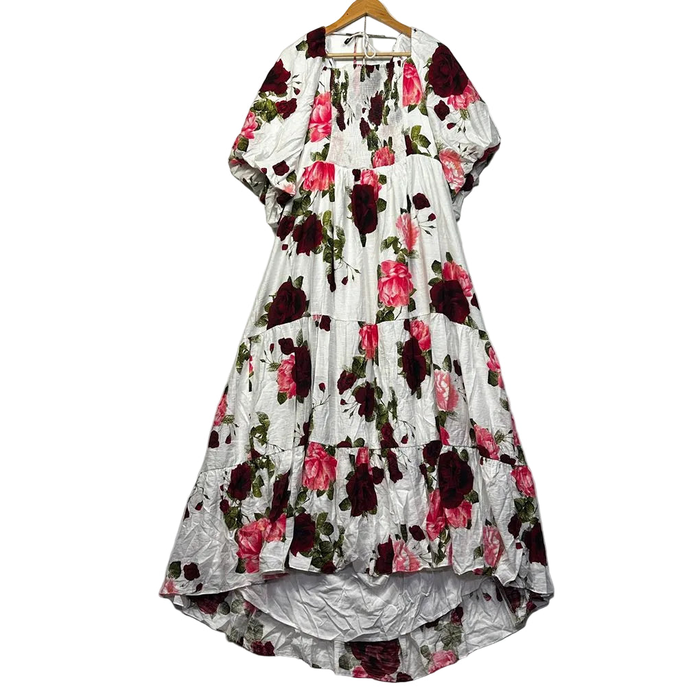 City Chic White Floral Maxi Dress - Size 26/3XL