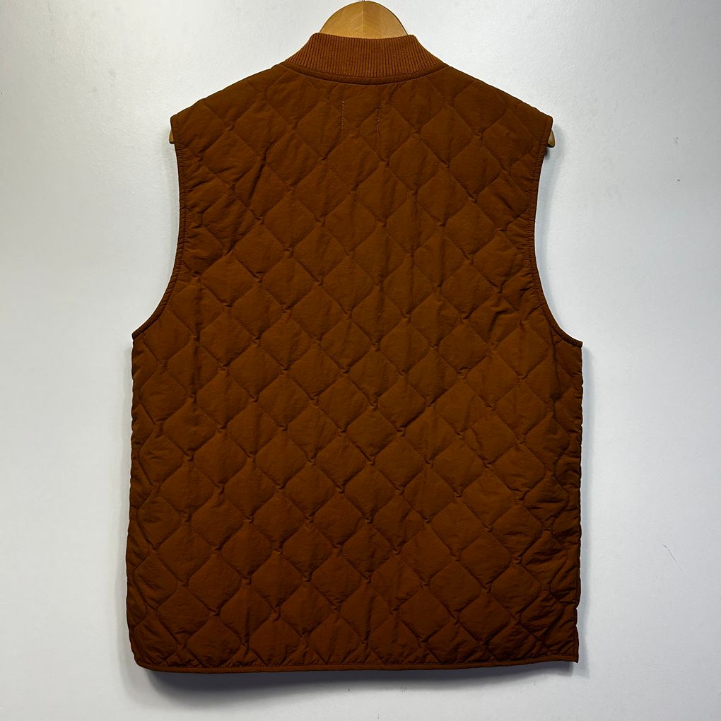 Rhythm Rust Cotton Quilted Vest - Size L