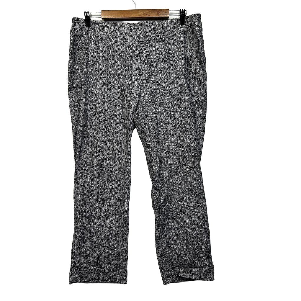 Millers Grey Herringbone Plus Size Pants - Size 18