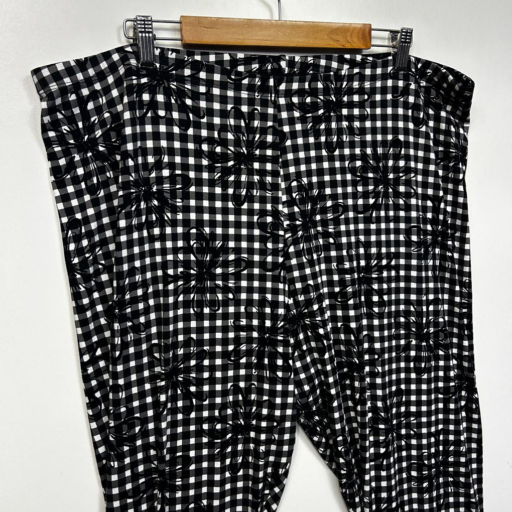 Taking Shape Black Plus Size Gingham Pants - Size 24