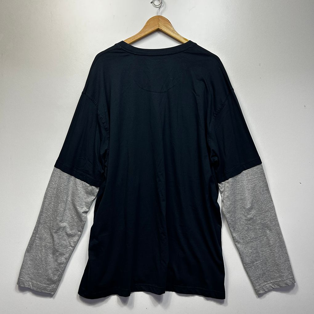 Joe & Co Navy Cotton Long Sleeve Mens Tshirt - Size 5XL