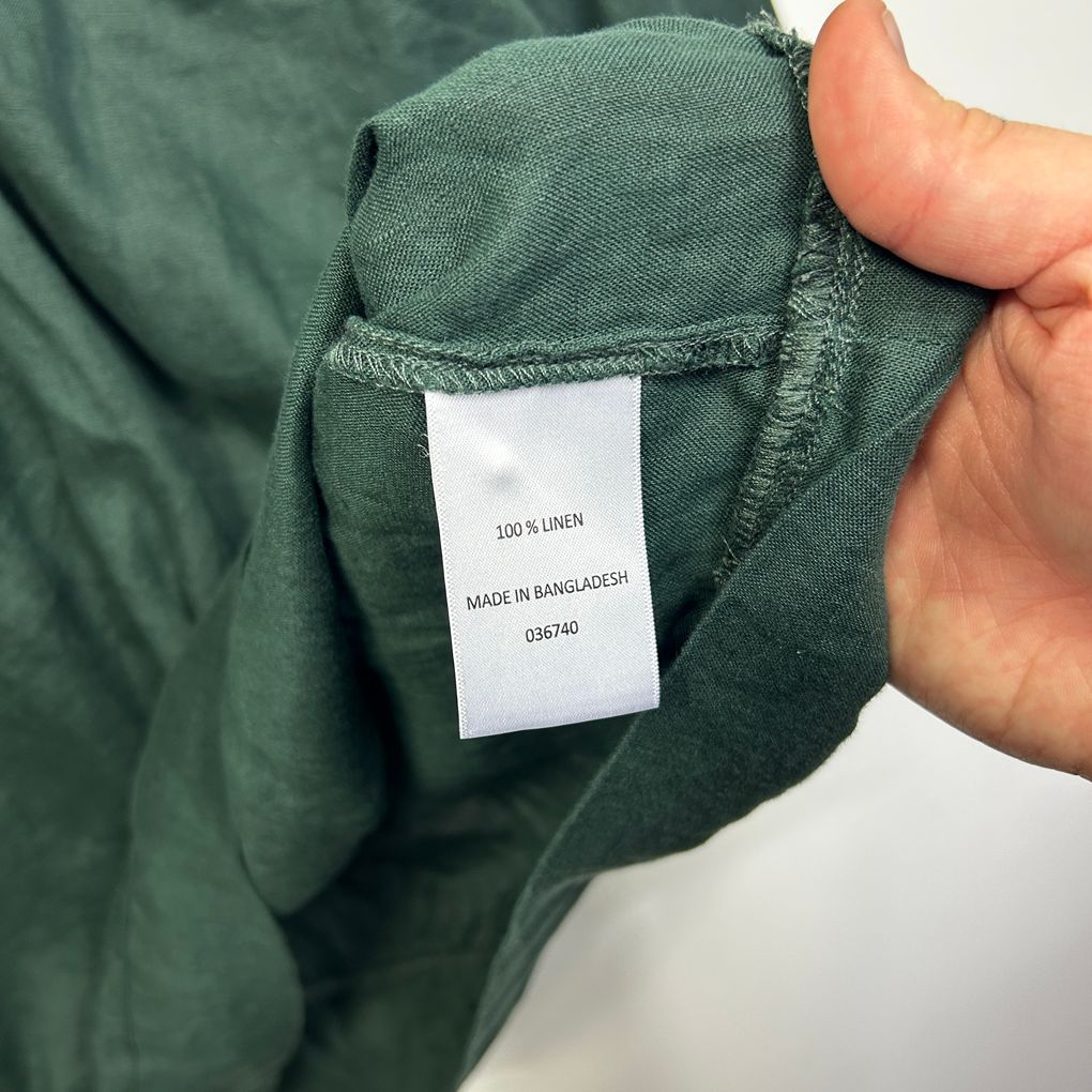 Sussan Green Linen Top - Size XL
