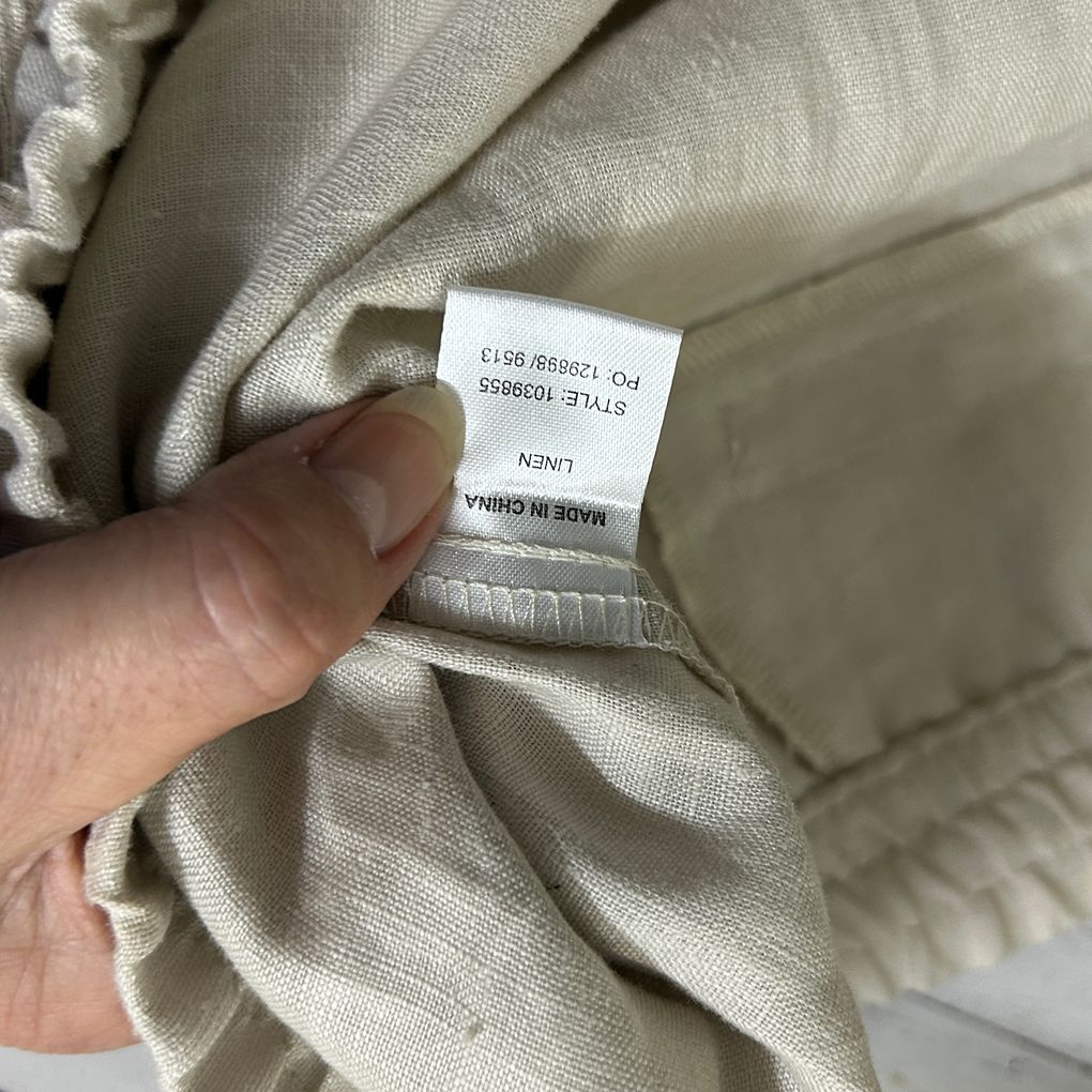 W.Lane Beige Linen Pants - Size 18