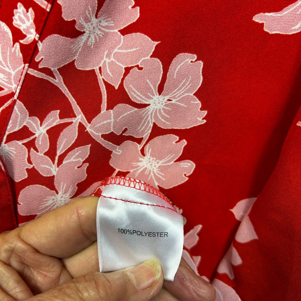 Autograph Red Floral Dress - Size 22