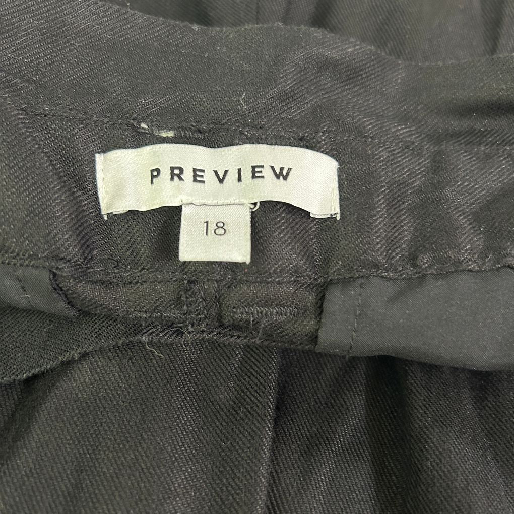 Preview Black Linen Pants - Size 18