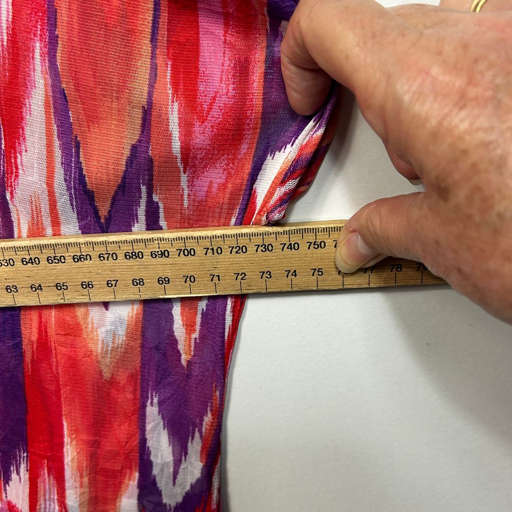Taking Shape Multicoloured Sheer Tunic Top - Size 22/24