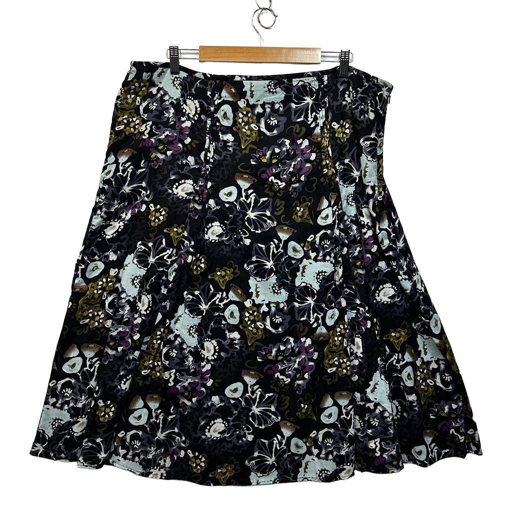 Wombat Black Plus Size Cotton Skirt - Size 20