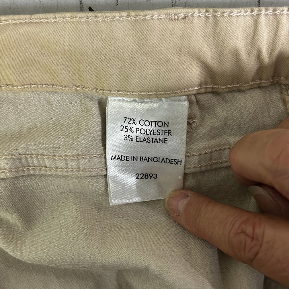 Suzanne Grae Beige Plus Size Cotton Pants - Size 24