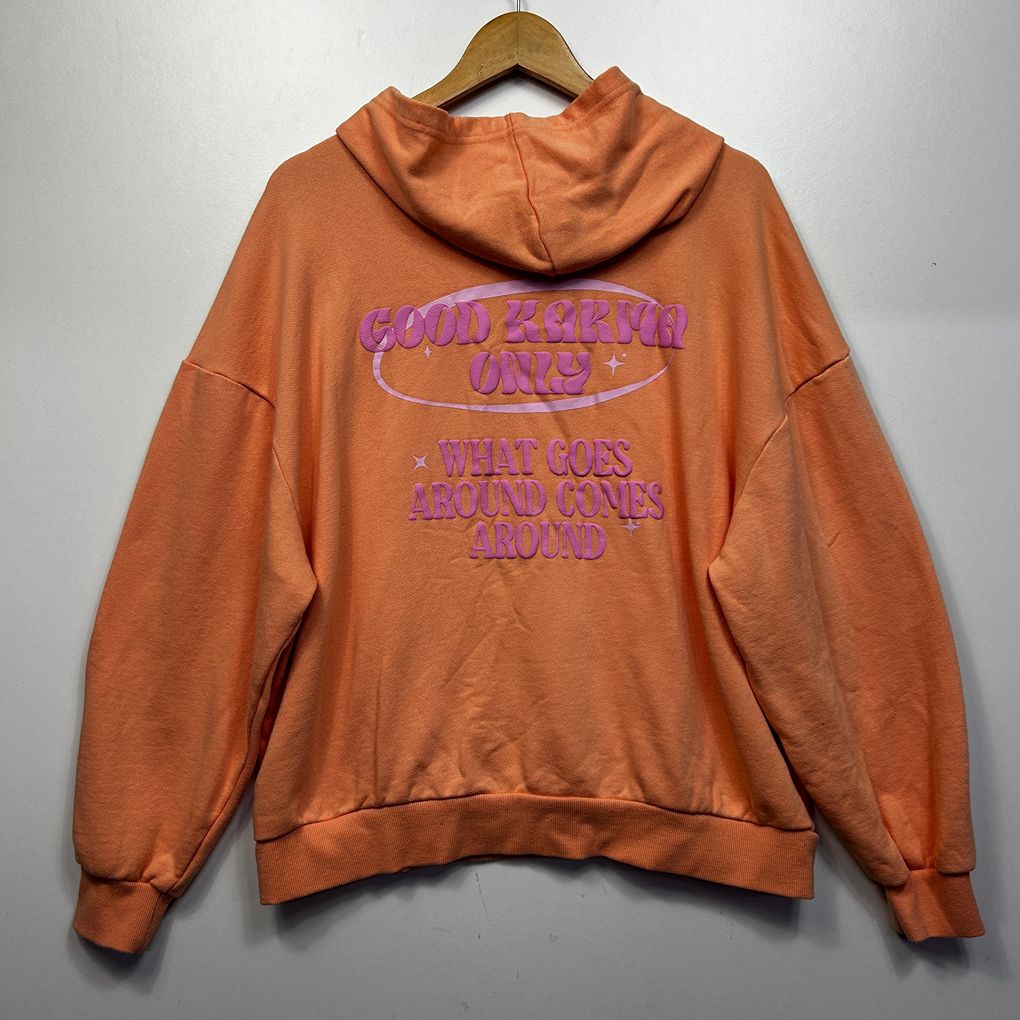 Jay Jays Peach Karma Cotton Hoodie - Size XL