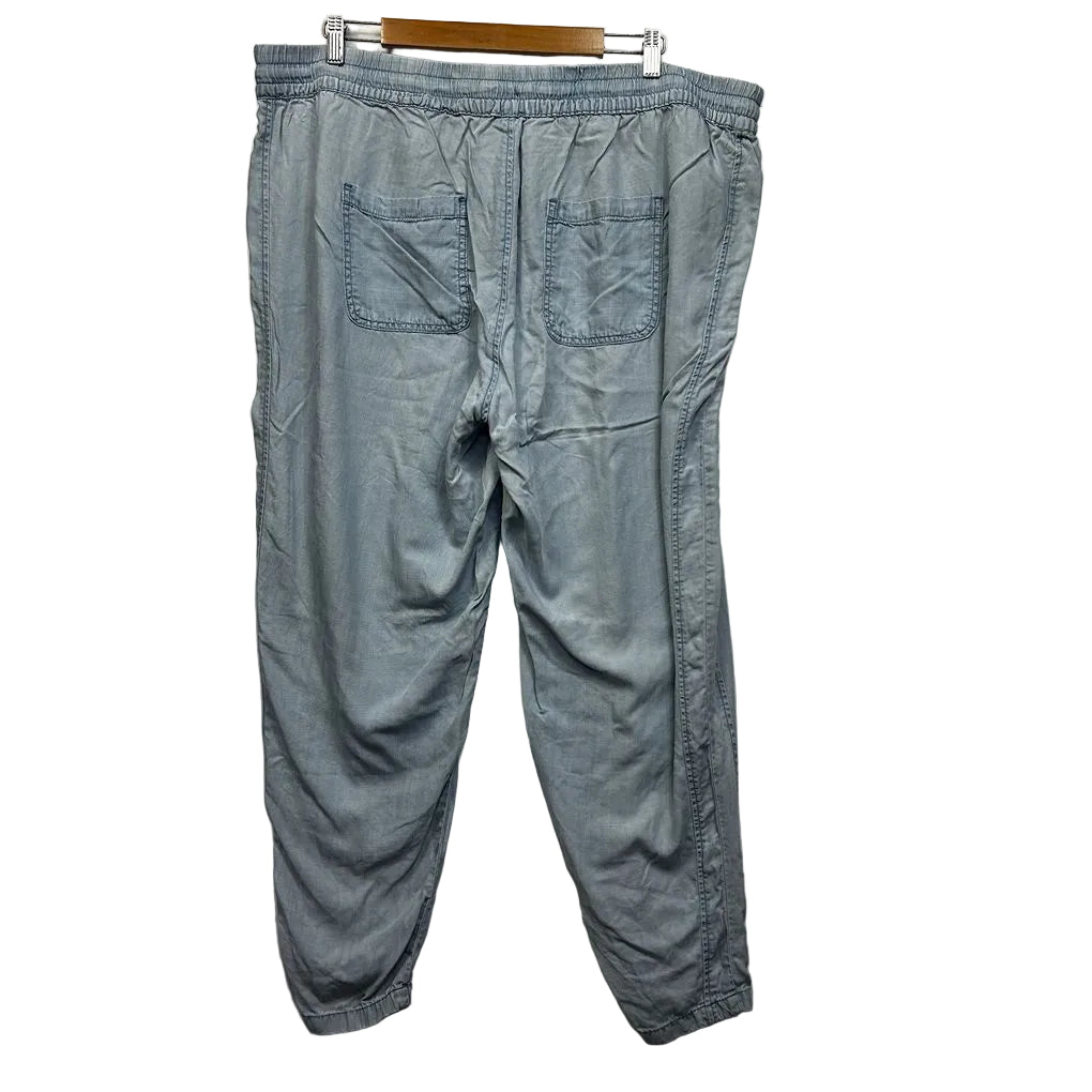 Belle Curve Blue Chambray Pants - Size 18