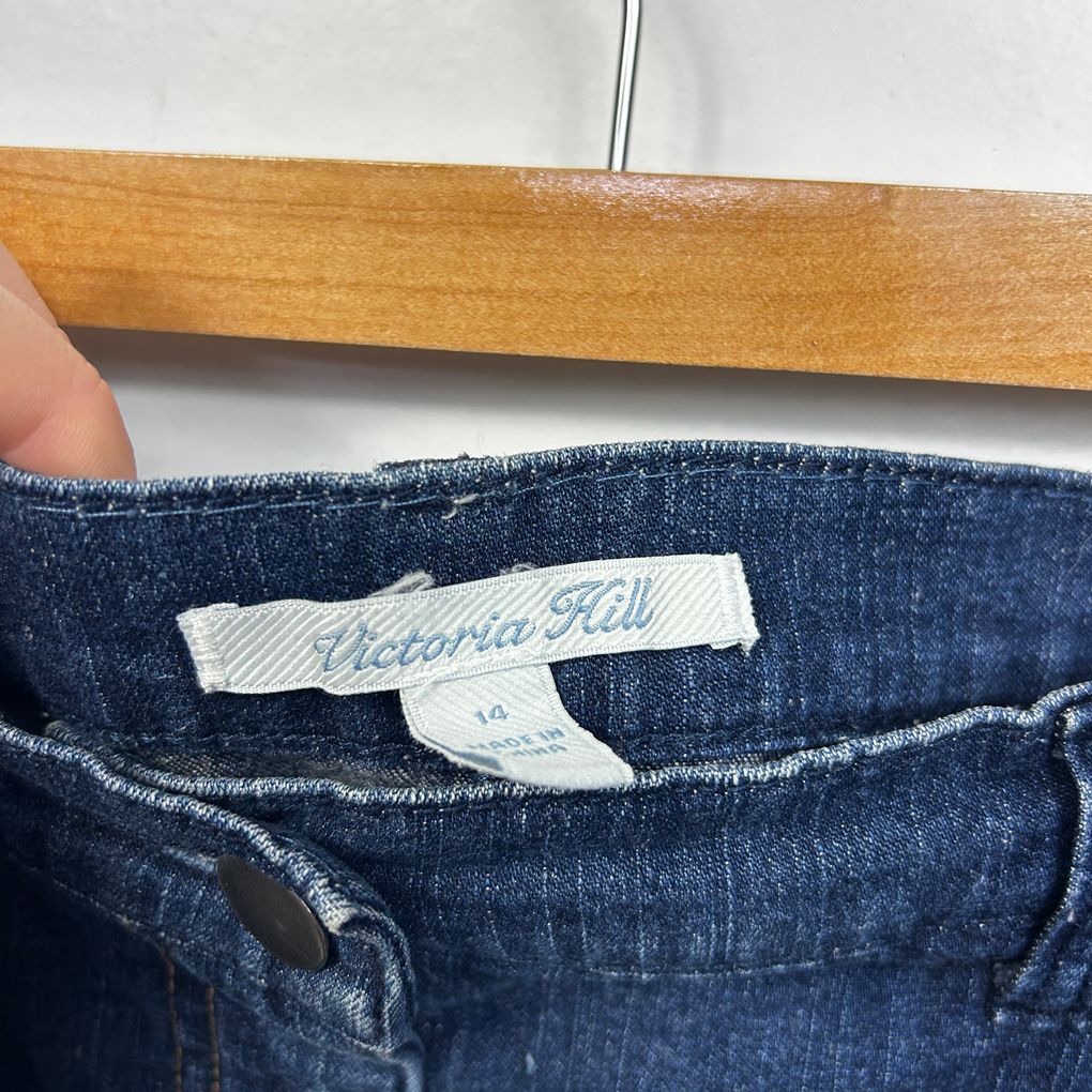 Victoria Hill Blue Denim Skirt - Size 14