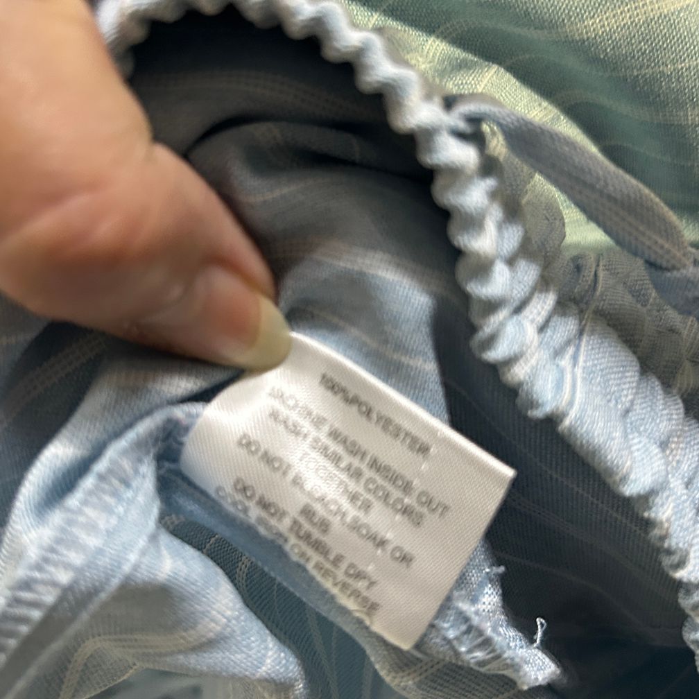 Damart Blue Plus Size Striped Pants - Size 18