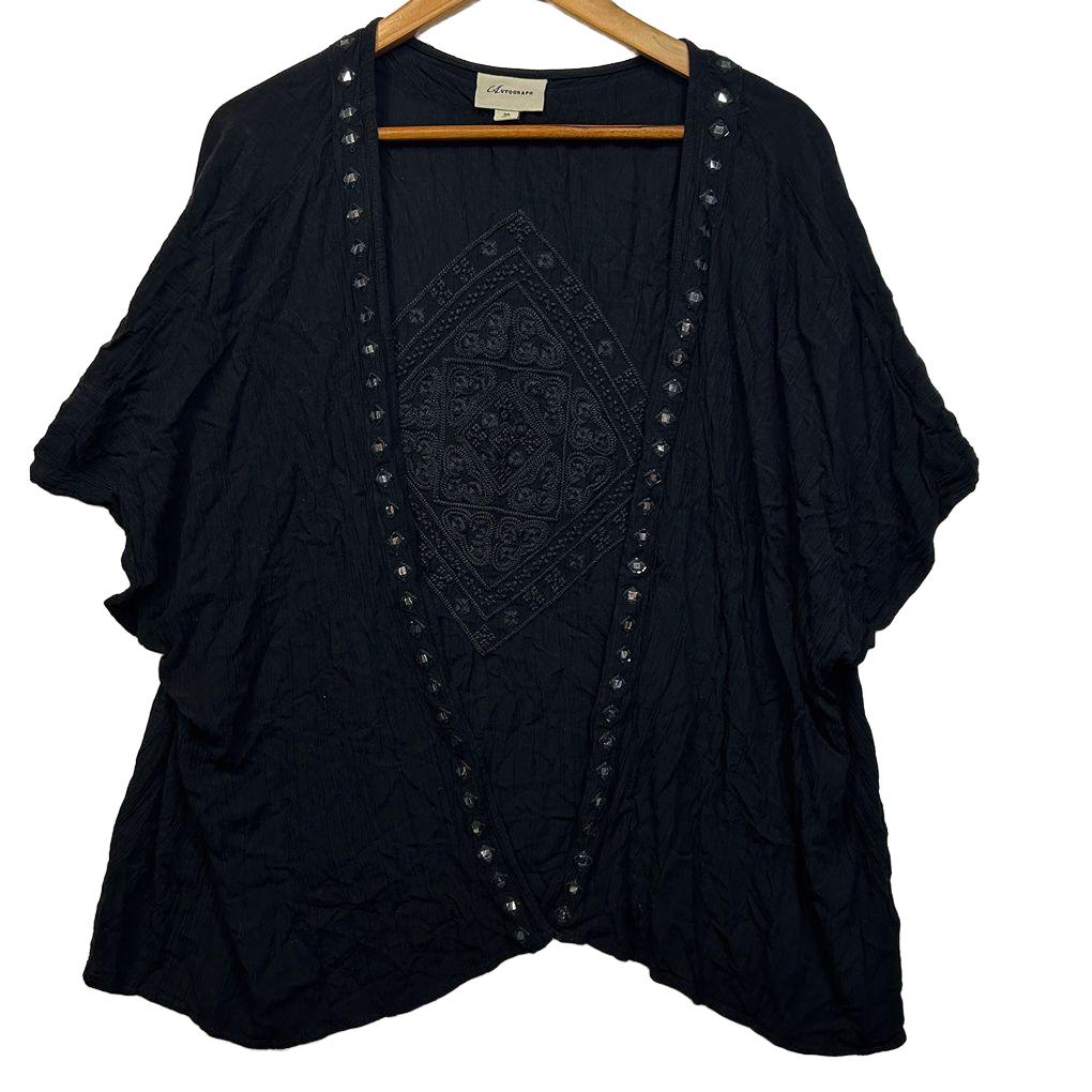 Autograph Black Beaded Top - Size 20