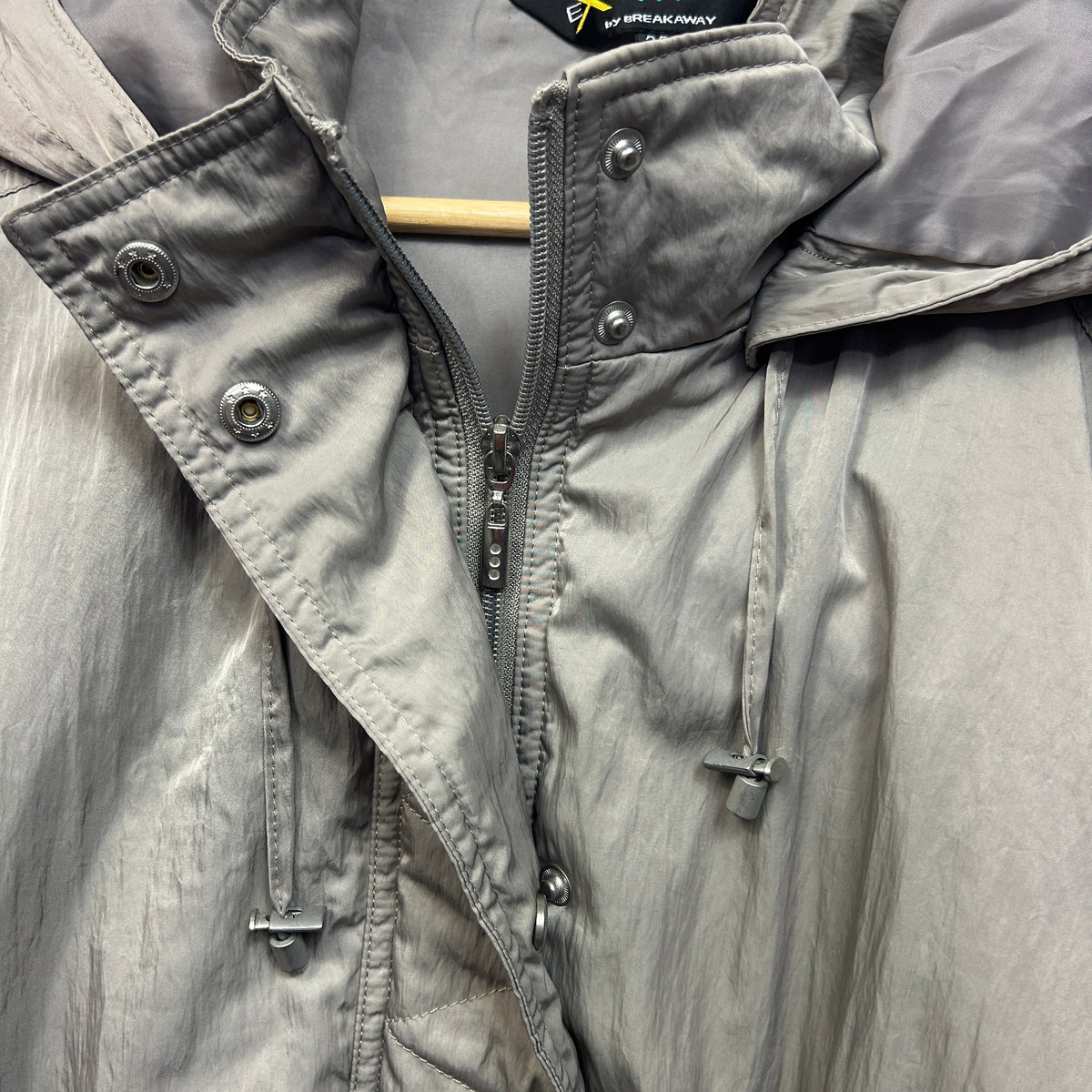 Black Pepper Grey Plus Size Jacket with Hood - Size 22