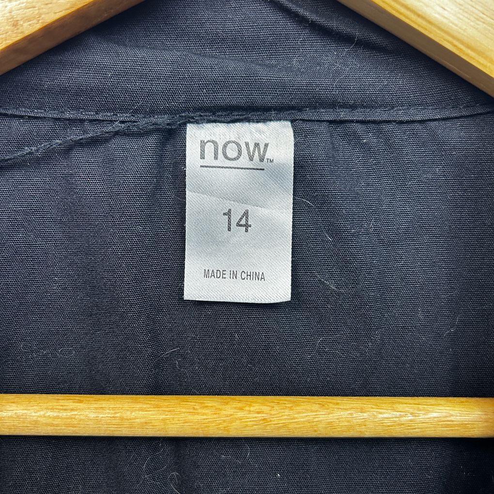 Now Black Cotton Jacket - Size 14