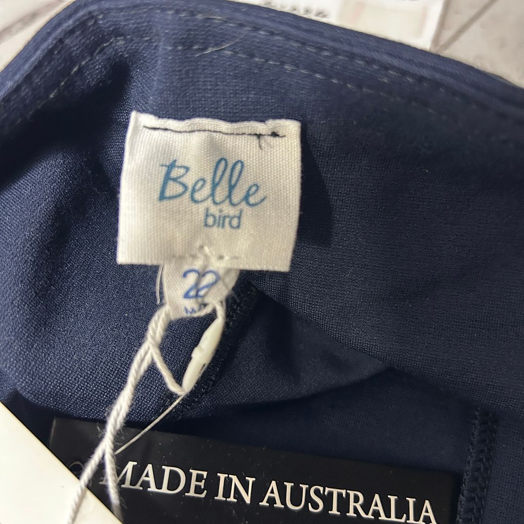 Belle Bird Navy Pants - Size 22
