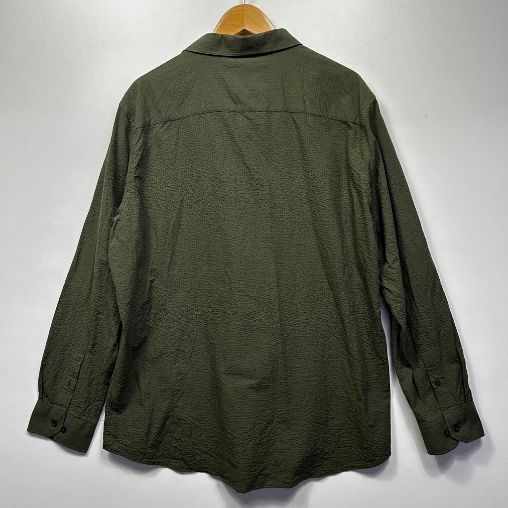 Johnny Bigg Olive Long Sleeve Cotton Mens Shirt - Size 3XL