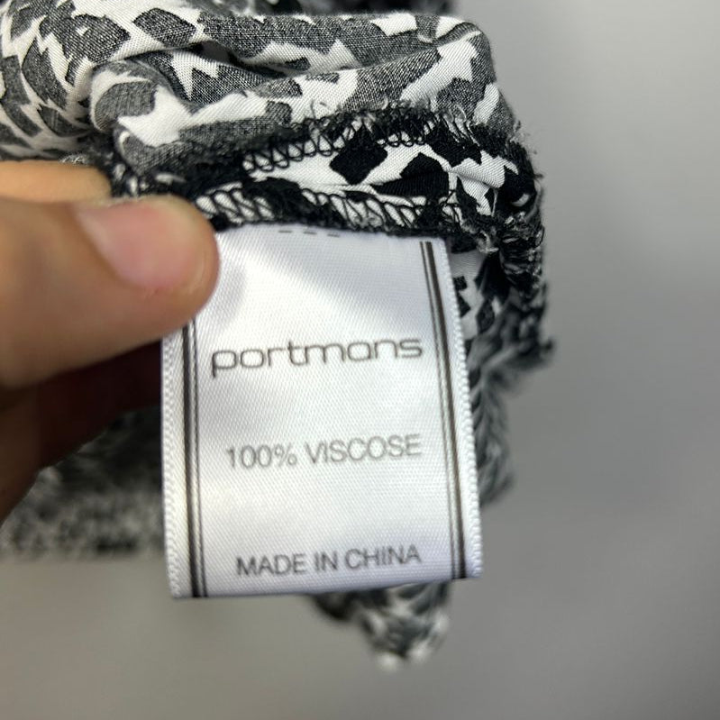 Portmans Black and White Top - Size 14